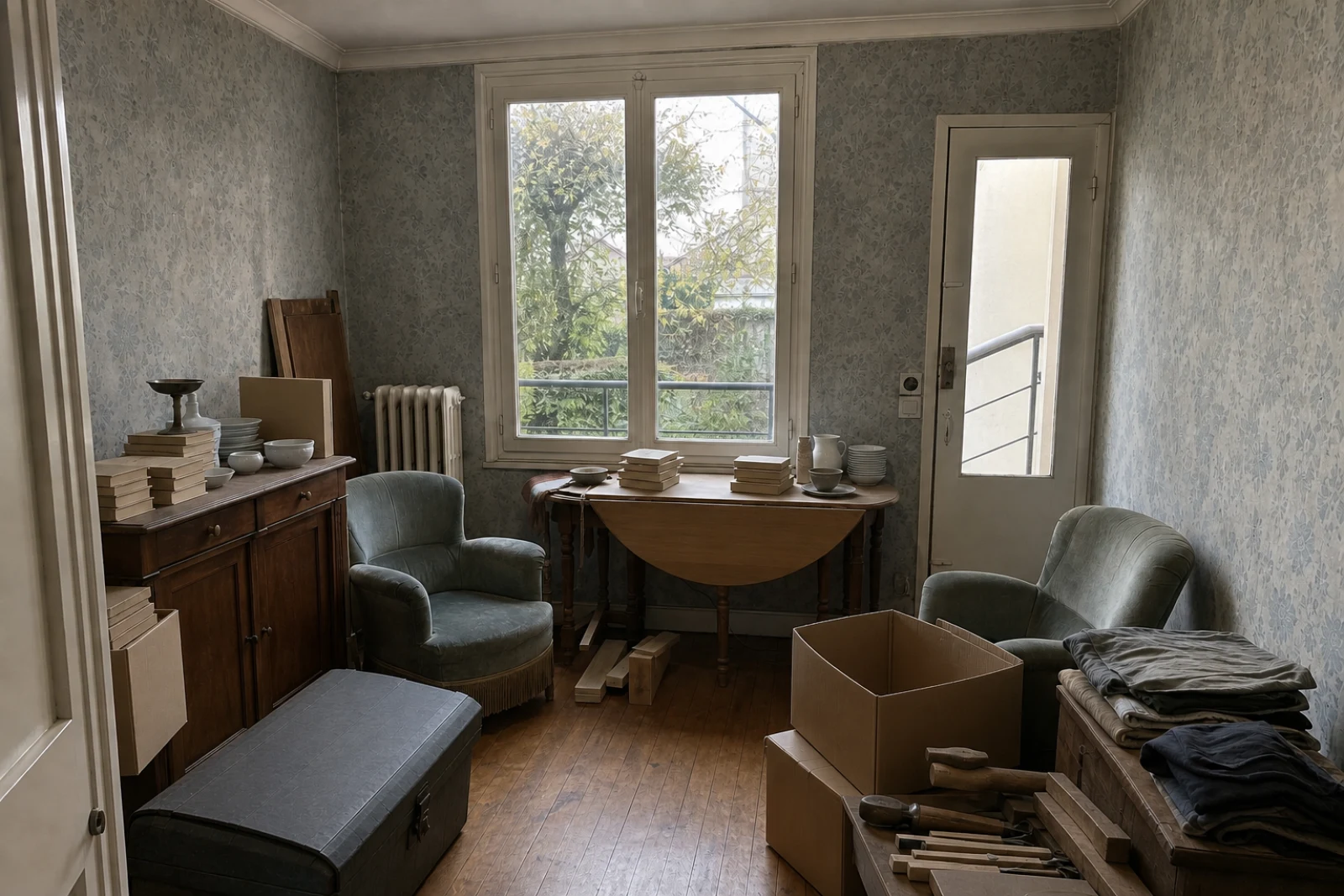 Pavillon à la Boissière : débarras avant rénovation familiale — avant débarras