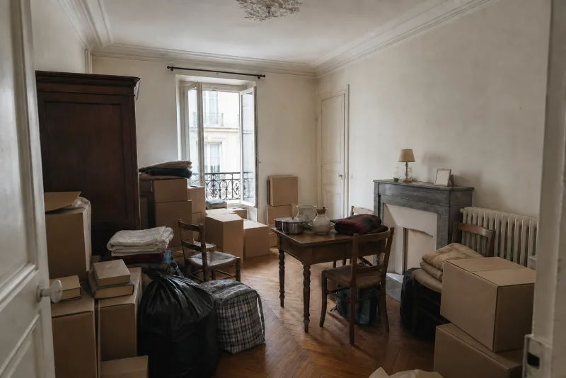 Appartement parisien ancien remis à nu — avant — Débarras appartement, Débarras à Paris