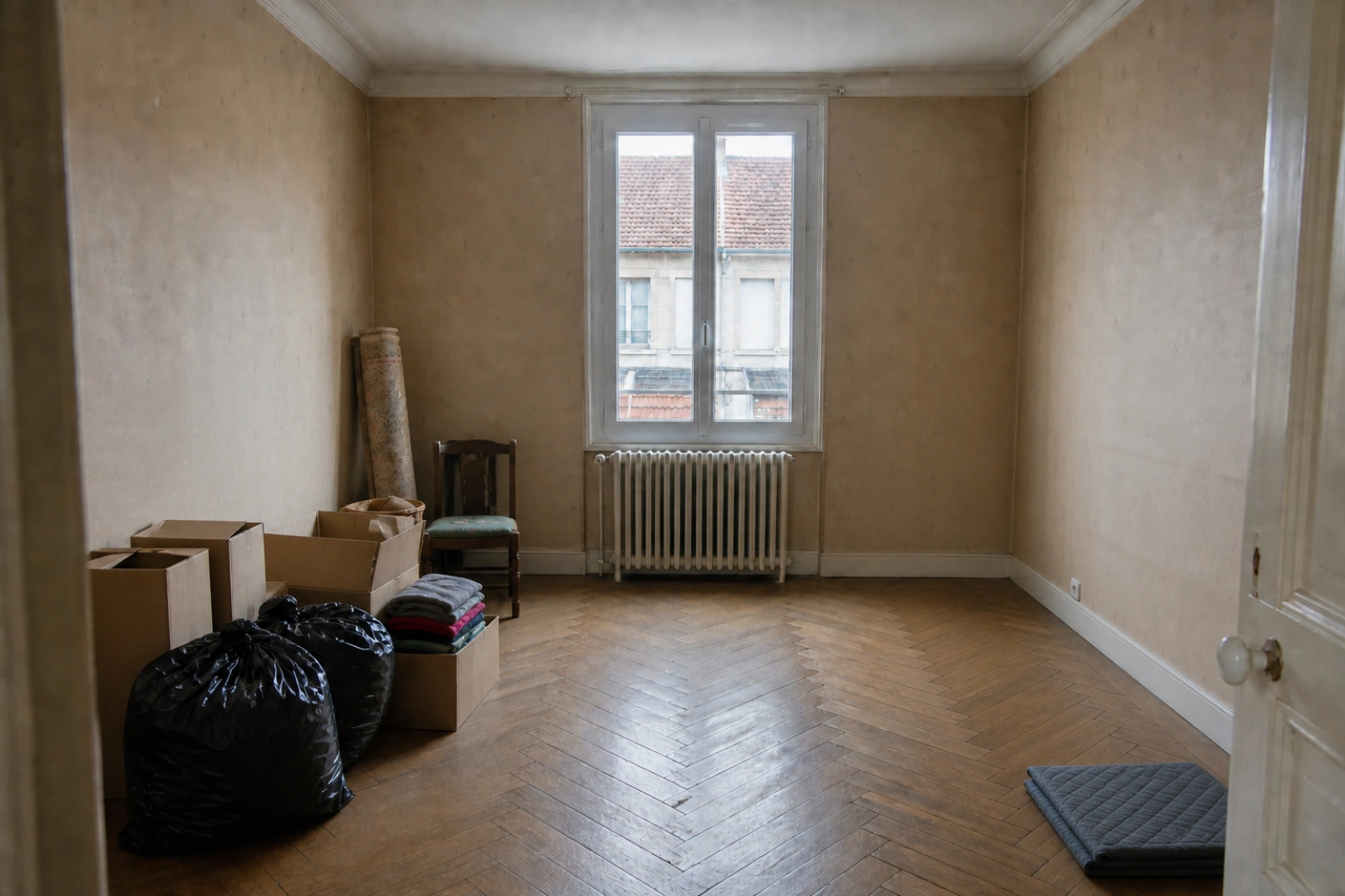 Maison de ville dans le Bas-Montreuil : avant, tri et résultat — intervention en cours